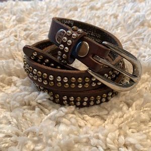 Brown leather belt